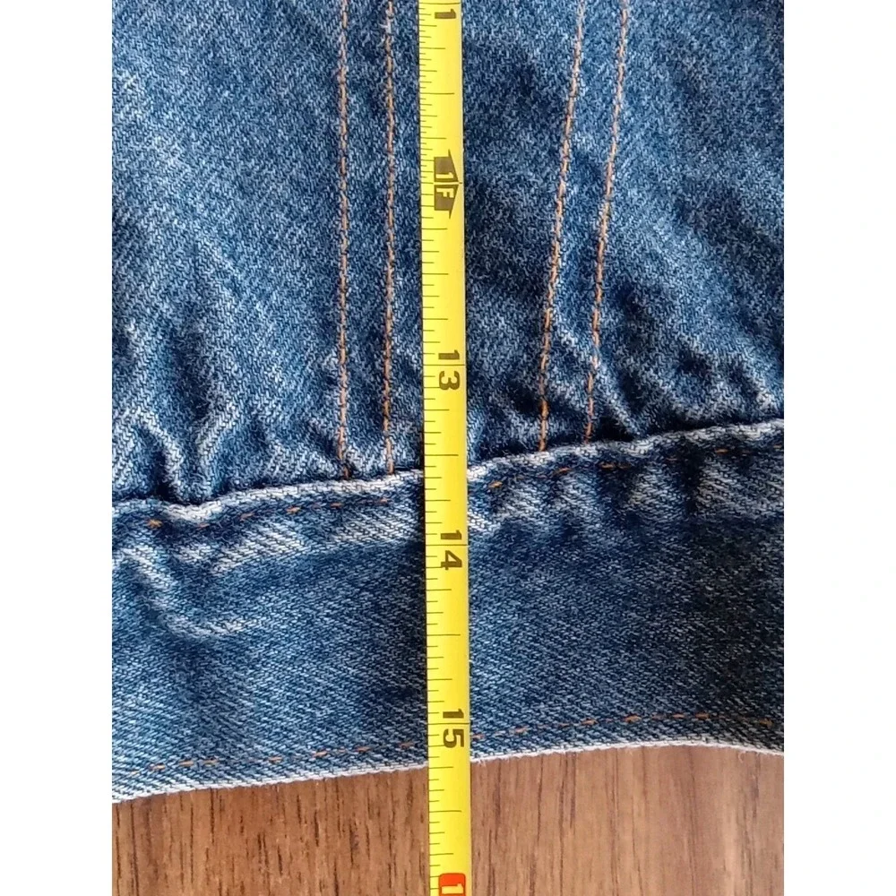 OshKosh B'Gosh Flannel lined Kids denim jacket No Size Tag - See measurements